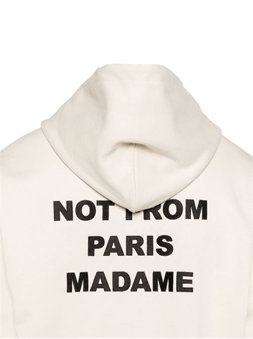 Beige cotton logo print sweatshirt DRÔLE DE MONSIEUR | PERMHO162CO127MT